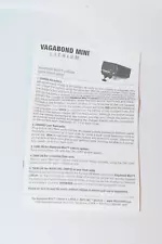 VAGABOND MINI LITHIUM INSTRUCTIONS.