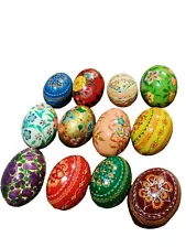 Painted Ukrainian Eggs Set Of 12