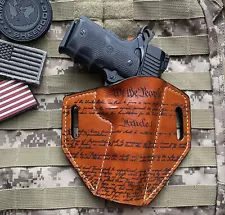 Laser Engraved We The People Constitution Preamble Holster, Choose Your Firearm