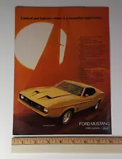 1972 FORD MUSTANG MACH 1 ORIGINAL 1972 AD