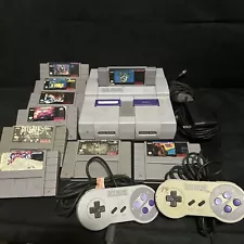 New ListingSuper Nintendo SNES Console Bundle with 9 Games! TESTED And Works!!!