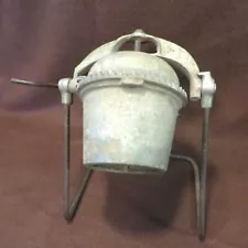 RARE LARGE ANTIQUE CONCRETE CEMENT MIXER ON STAND MAKER?