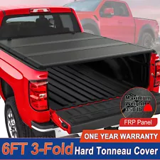 6FT FRP Hard Tonneau Cover For 2004-2012 Chevy Colorado GMC Canyon Bed Truck