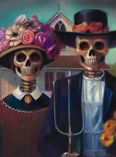 original drawing 30 x 40 cm 188SkV artwork pastel Mexican Day of the Dead