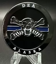 VERY RARE DEA Alaska Anchorage District Office Fairbanks Juneau POD Police Coin