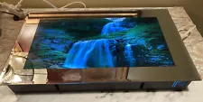 Light Up Moving Waterfall Picture w/Bevel Mirror & Waterfall & Nature Sounds