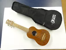 LUNA UKULELE UKE TATTOO SOPRANO W/ORIGINAL CARRY GIG BAG NM LIGHTLY USED