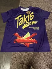 Takis Fuego Purple Shirt Adult XL Hot Chili Pepper & Lime