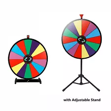 24" Color Prize Wheel Spinning Wheel Fortune Game 14 Color Slots for Carnival