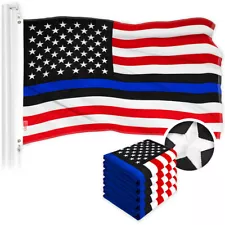 Blue Lives Matter Flag 3x5FT 5-Pack Embroidered Polyester By G128