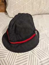 mens gucci bucket hat Large Black