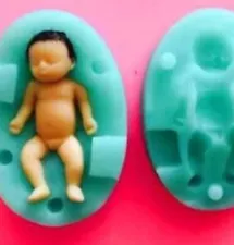 3D baby Mold,silicon mold, polymer clay mold, resin, plaster, soap, candle,baby