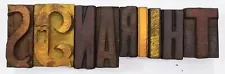 Letterpress Letter Wood Type Printers Block "Lot of 11" Typography (eb-216)