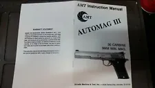 AMT / IAI Owners Manual Automag III, Auto Mag 3 (30 Carbine & 9mm Magnum)