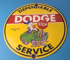 Vintage Dodge Sign - Old Muscle Gas Cars Sales Service Porcelain Sign