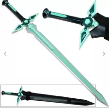 SAO Dark Repulser Sword Art Online Carbon Steel Replica Anime Kirito Teal Blade