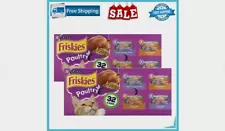 2 PACK Purina Friskies Poultry Wet Cat Food Variety Pack 64CANS- SALE- FREESHIPP