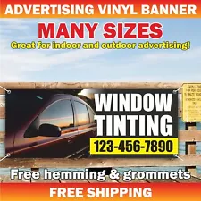 WINDOW TINTING Advertising Banner Vinyl Mesh Sign AUTOMOTIVE CAR AUTO HOME Tint