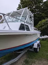 1972 Stamas 21' Offshore Fishing Boat Stern & Has Trailer