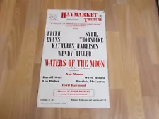 Sybil Thorndike & Evans in Waters of the Moon Original MAYMARKET Theatre Poster