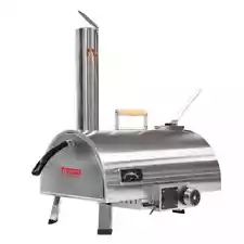 New 26.8 in. Rotating Wood Fired Pizza Oven with Thermometer