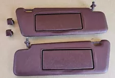 1984 1993 Mercedes W201 W124 Maroon / Burgundy Sun Visors RH LH 190e 300e Tested