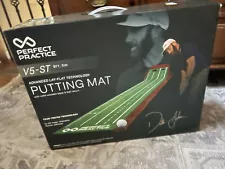 PERFECT PRACTICE Putting Mat - Indoor Golf Putting Green with 1/2 Hole Traini...