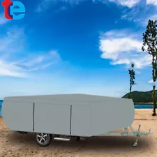 For 8-18 FT Long Trailers RV Cover Waterproof Pop Up Folding Camper Cover