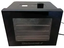 ELITE GOURMET Food Dehydrator, Stainless Steel Trays, adjustable Temp,Used Once.