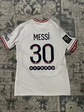 2021/22 PSG 4th Jersey #30 Lionel Messi Medium Jordan Paris Fourth Chicago White