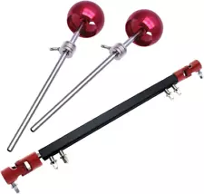 3Pcs Drum Set Double Bass Drum Pedal Beater with Driveshaft Rod Connecting Bar P