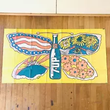 7UP Big Size Banner Poster 1969 Vintage Unused Not for Sale Rare