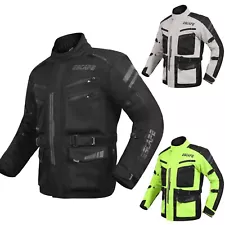 Mens Durable Waterproof motorcycle Jacket for adventures CE Armor Riding Jacket