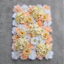 6pcs Peach/Champagne Wedding Flower Wall Backdrop Panels for Sale 60cmx40cm