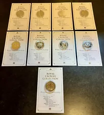 Collection Of 9 Mixed Crowns With Certificates The Royal Crowns Collection no 5