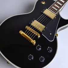 Burny Guitar SRLC55 Black Les Paul Custom Type Electric Guitar From Japan