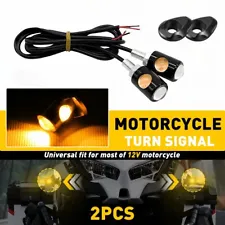 2X Mini LED Motorcycle License Plate Turn Signals Indicator Amber Blinker Light (For: 2010 Buell XB12Scg)