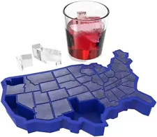 Blue Silicone Ice Cube Tray United States of America, BPA Free