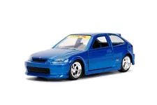 JADA JDM TUNERS 1997 HONDA CIVIC EK TYPE R BLUE 1:32 DIECAST MODEL 5" NEW NO BOX