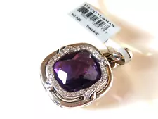 $2750 DAVID YURMAN SS LARGE LABYRINTH AMETHYST DIAMOND ENHANCER