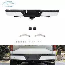 For 2015-19 2020 Ford F-150 Rear Step Bumper Assembly with Max Tow Steel Chrome (For: Ford F-150)