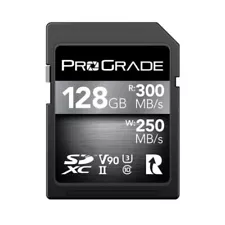 ProGrade Digital SDXC 128GB UHS II V90 Memory Card with 300 MBPS Read Speed