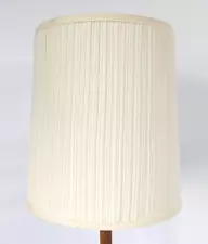 EXC ~ 14" x 15" Vintage MCM Mid Century PLEATED FABRIC Drum Barrel Lamp Shade