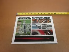 1969 AMC Full Line Javelin AMX Rebel Rambler Ambassador sales brochure BIG 48 pg