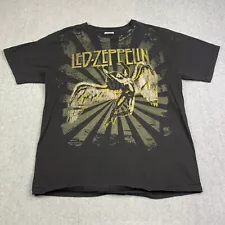 Led Zeppelin T Shirt Adult Large Black Graphic Print Hanes Heavyweight Tag