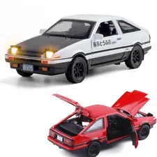 1/28 Scale Initial D Toyota TRUENO AE86 Model Car Toy Collection Sound Light