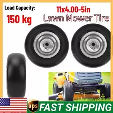 2PCS Heavy Duty Tire 11x4-5in for Lawn Mower Tractor Tires of Inflation