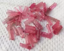 69.00 Cts pink tourmaline crystals lot jewellery grade top quality lustrous @AFG