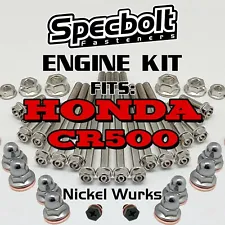 CR500 Engine Bolt Kit for Honda CR 500 Specbolt Nickel Wurks (Titanium Look) Ti