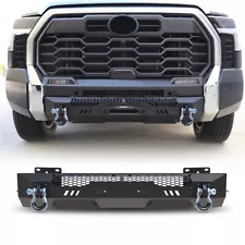 Steel Center Front Bumper For 2022-2024 Toyota Tundra w/2*D-rings Shackles Set